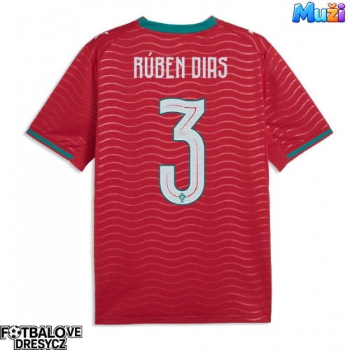 Portugalsko Ruben Dias #3 Domácí Dres MS 2026 Krátký Rukáv Portugalsko Ruben Dias #3 Domácí Dres MS 2026 Krátký Rukáv